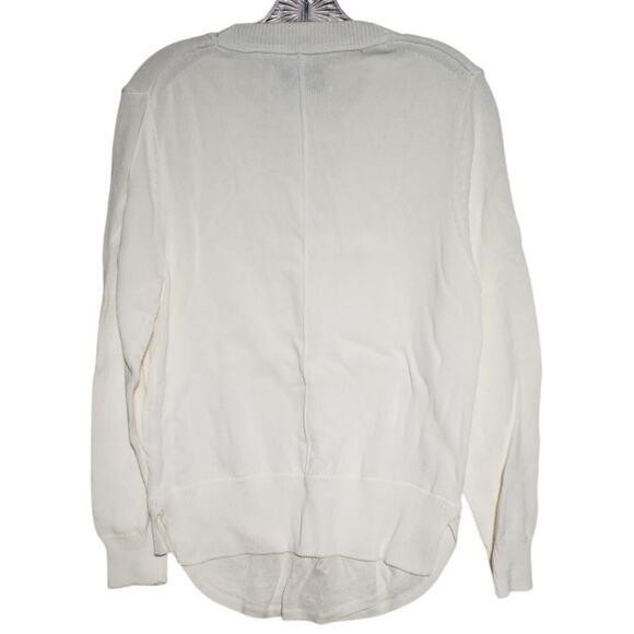 Brochu Walker Roan Layered Henley Top | White | Size M - Picture 3 of 7
